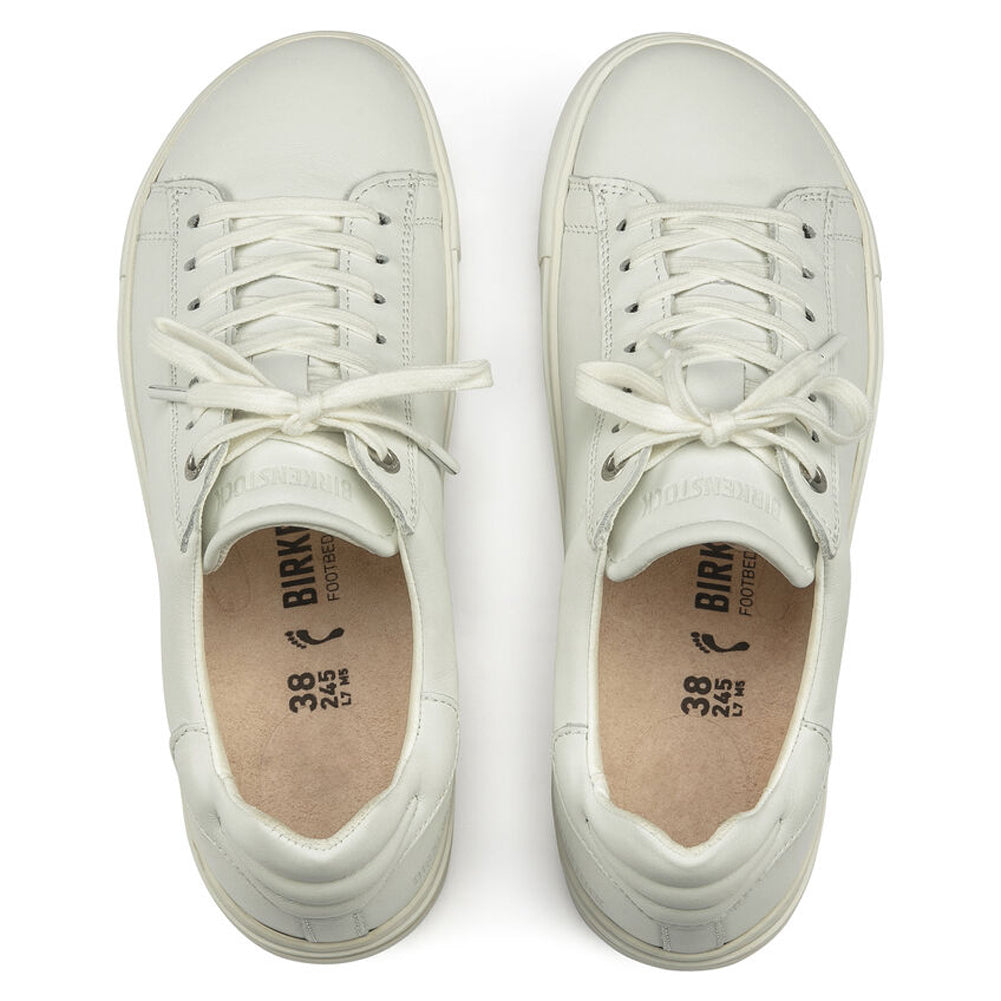 Bend in White Leather Regular Width by Birkenstock